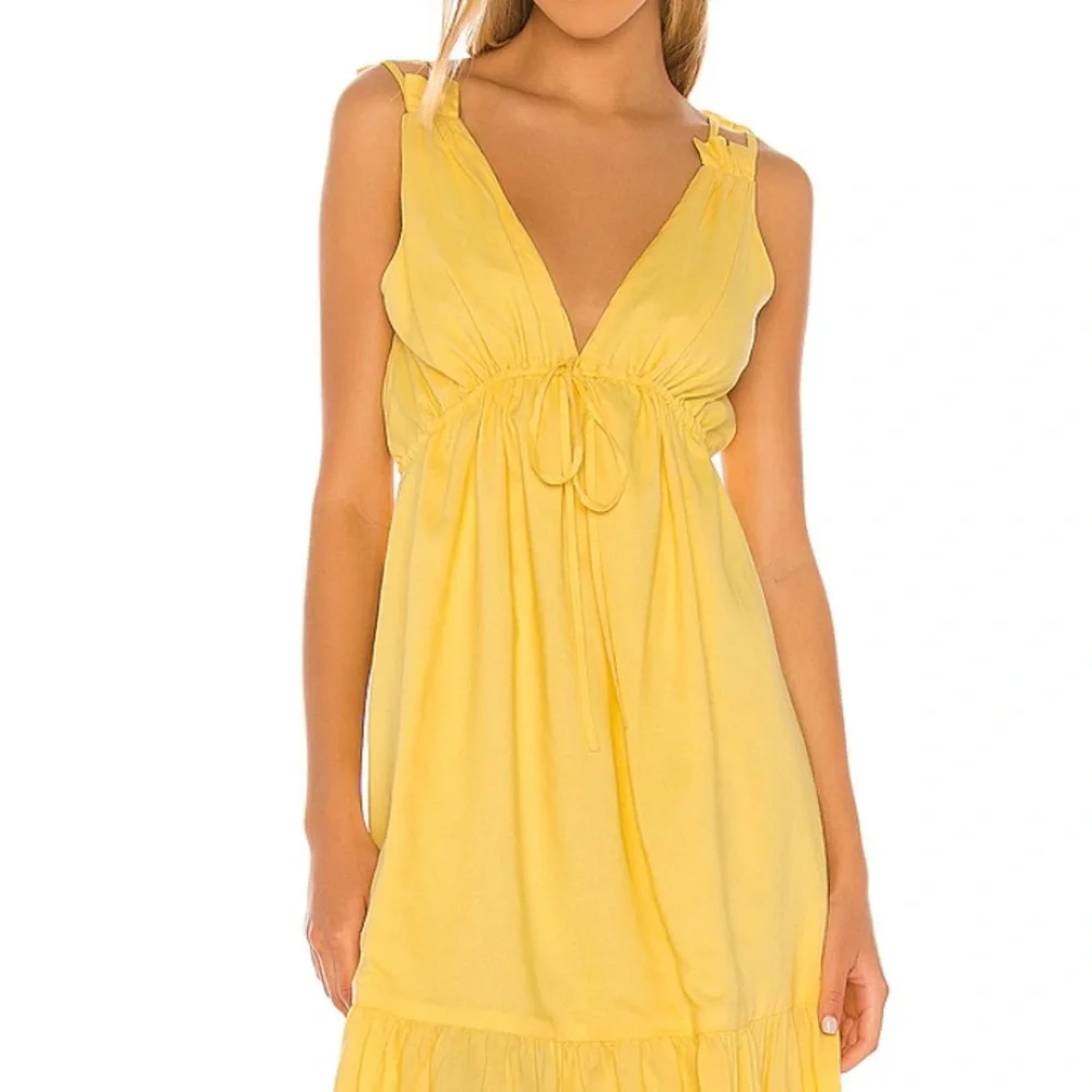 MAJORELLE Esther Midi Dress In Canary Yellow - Picture 2 of 11